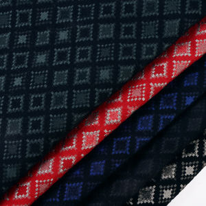 奈斯新款时尚深黑绿钻石几何图案厚亚克力涤纶锦缎提花面料睡衣婚纱 - Product Image 2