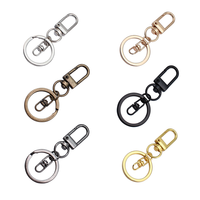 Porte-clés mousqueton de luxe en alliage de zinc avec logo personnalisé, boussole, cordon pivotant, mousqueton à déclenchement rapide, fermoirs à griffes, étanche et léger