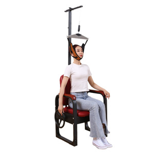 Cervical <b>Traction</b> Chair Red Luxury Manual <b>Neck</b> Stretching Correction <b>Device</b> - Product Image 2