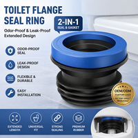 Joint d'étanchéité de toilettes extra long en PVC de 8,5 cm de hauteur, 110 mm, anti-odeur, étanche, à insertion profonde, anti-fuite