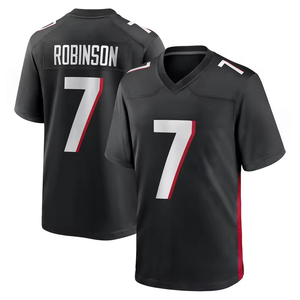 Vente en gros de maillots de football américain brodés <span class=keywords><strong>Atlanta</strong></span> noirs # 9 Michael Penix Jr. # Uniforme de football 18 Kirk Cousins - Product Image 2