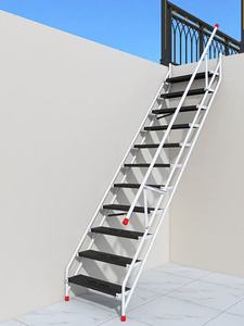 Escalera Plegable <span class=keywords><strong>de</strong></span> Pared <span class=keywords><strong>para</strong></span> Ático, Escalera Retráctil y Plegable que Ahorra Espacio, con Barandilla <span class=keywords><strong>para</strong></span> el Hogar - Product Image 5