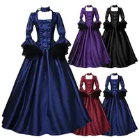 Medieval Queen Vitorian Dress for Women Gothic Lace Bell Sleeve Ball Gown  Renaissance Royal Fancy Masquerade Vampire Costume 
