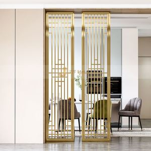 EX711 Durable Modern Laser Cut Stainless Steel 304 Foldable MultiFunctional Room Divider Home <b>Decoration</b> <b>Screen</b> Partition - Product Image 5