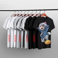 Vente en gros de stock d'été T-shirt surdimensionné respirant avec lettre de dessin animé pour hommes grande taille à séchage rapide hauts décontractés ventes mixtes aléatoires