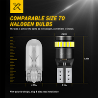 Ampoule LED AUXITO Bestseller T10 194, blanche, neuve, kit d'éclairage de plaque d'immatriculation, ampoule de phare LED 6000K pour éclairage intérieur de voiture