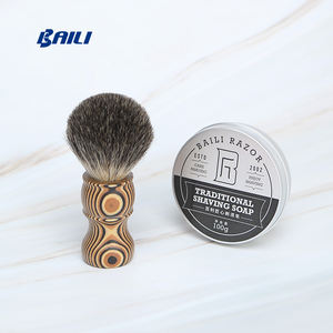Homme Beard Park <span class=keywords><strong>Avenue</strong></span> Vintage Salon de coiffure manche en bois blaireau mixte blaireau blaireau blaireau - Product Image 3