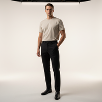 T-shirt Homme Oversize Uni Décontracté en Coton, Polyester et Spandex, Respirant, Style Street Hip Hop, Vente en Gros de Luxe
