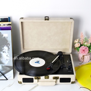 <span class=keywords><strong>Tocadiscos</strong></span> Portátil de Maleta - <span class=keywords><strong>Tocadiscos</strong></span> de Vinilo Vintage para Viajes, Reproductor de 3 Velocidades con Transmisión por Correa y Altavoces Integrados - Product Image 3