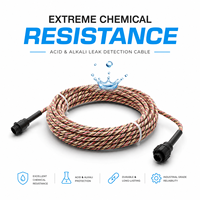 Détecteur d'eau intelligent Tuya GOLDKOON GDL4S TCP de haute qualité avec alarme stroboscopique, câble en fluoropolymère pour liquides corrosifs industriels et de laboratoire