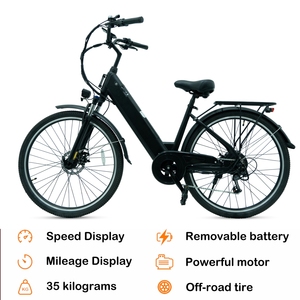 จักรยานไฟฟ้า VOMO city รุ่น Electric City Bike ขนาด 28 นิ้ว โครงอะลูมิเนียมอัลลอยด์ มอเตอร์ฮับหลัง 250 วัตต์ เกียร์ 7 สปีด หน้าจอ LCD แบตเตอรี่ลิเธียมในตัว - Product Image 6
