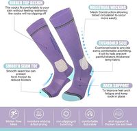 Chaussettes de sport professionnelles personnalisées pour femmes, en gros, pour la course, le basketball, le football, confortables, montantes, rayées, avec revers tricoté