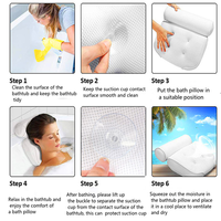 Vente en gros de coussin de bain moderne antidérapant confortable en tissu maillé 3D pour la salle de bain