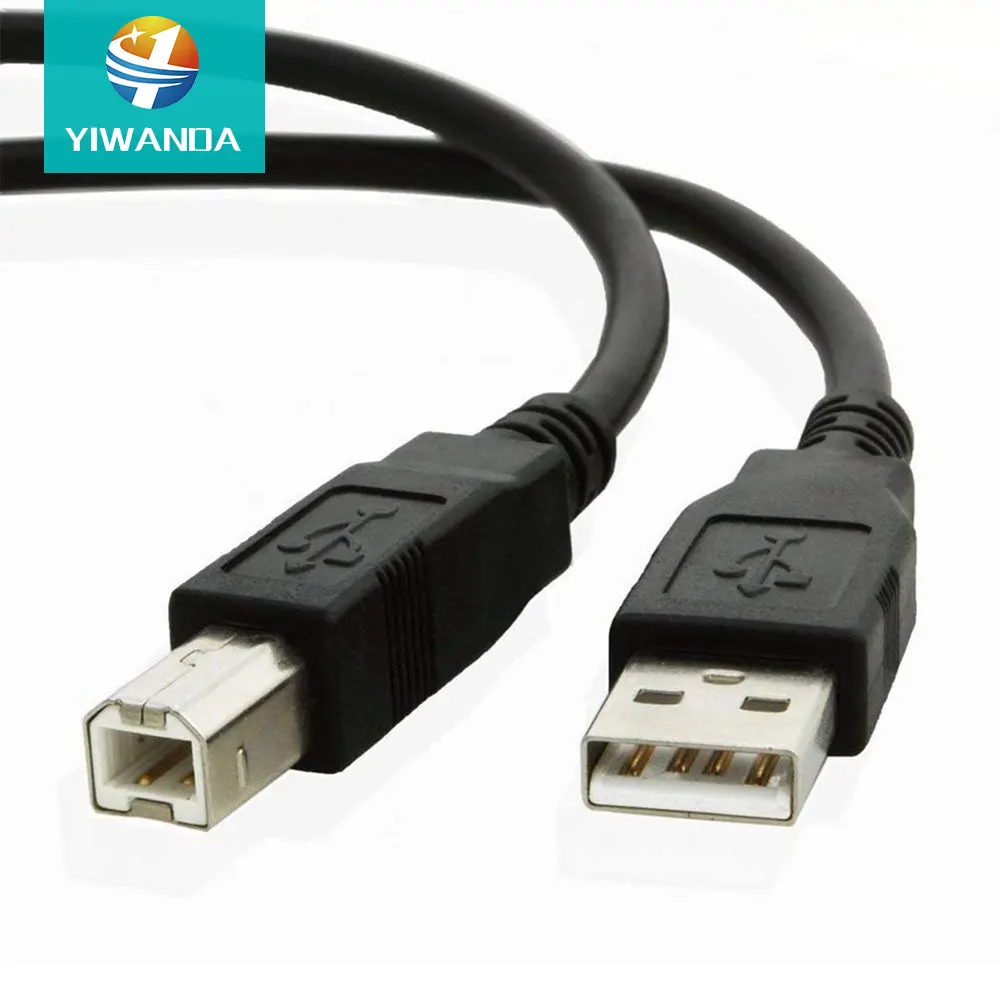 Factory cheap price USB2.0 A Male TO B Male 1.8M shielded USB Printer Cable BLACK for Brother HP Canon Lexmark Epson in stock