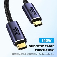 Cable USB C 2.0 Tipo C de 140W al por Mayor, Cable Trenzado de Alta Velocidad para Transferencia de Datos, para Accesorios Profesionales de Computadoras Portátiles