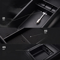 Boîte de rangement pour accoudoir de console centrale Ford Raptor F150 15-21, modification en matériau ABS, porte-gobelet
