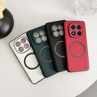 Coque arrière en cuir PU avec protection magnétique pour téléphone portable Xiaomi Redmi Note 14 Pro Plus 5G (vente en gros)