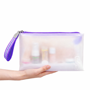 Waterproof Semi Transparent Cosmetic <b>Storage</b> Bag Case Travel-Ready Semi-Clear Pouch - Product Image 3