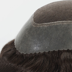 AUSTRALIAS Sistema de Reemplazo Capilar para Hombres, Tupé de Encaje Suizo con Aspecto Natural y Borde Festoneado, Parche de Cabello Humano - Product Image 1