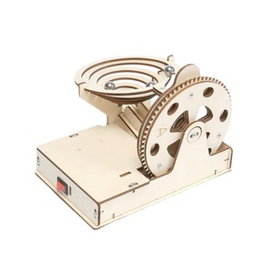 Puzzle 3D en bois Grande Muraille, circuit de billes à piles, glissière à billes en acier, <span class=keywords><strong>kit</strong></span> mécanique <span class=keywords><strong>DIY</strong></span>, jouet scientifique et logique STEM pour hommes - Product Image 2