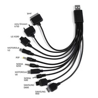 Cargador USB multifunción 10 en 1 2A Ajuste universal para Android Compatible con Samsung para Sony para iPod para LG para uso de impresora