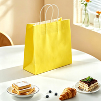 Sac en papier kraft de qualité alimentaire, résistant à la graisse, brun, pour déjeuner, avec logo personnalisé imprimé, pour restaurant de restauration rapide, sac à emporter