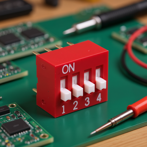 Commutateur DIP NDS-04-V 4 positions, actionneur surélevé, traversant, SPST, 25 mA - Product Image 3