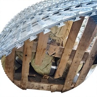Fil barbelé concertina galvanisé BTO-22 en spirale croisée pour clôtures de périmètre haute sécurité pour projets