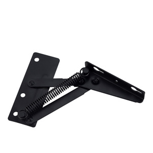 <b>Sofa</b> <b>Storage</b> Cabinet Hinge Black Steel 1.7mm Thickness Surface Mount Durable Modern Design For Furniture - Product Image 2