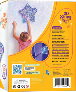 ชุดงานฝีมือ DIY Perfect Kraft ชุดทำโคมไฟรูปดาวเรืองแสง 3 มิติ สำหรับเด็ก พร้อมหลอดไฟ LED หลากสี 20 หลอด - Product Image 2