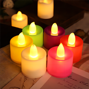 <span class=keywords><strong>Bougie</strong></span> chauffe-plat bon marché Bougies artificielles à piles en vrac grand diamètre scintillant - Product Image 6