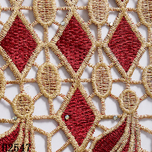 Tela de encaje de <span class=keywords><strong>guipur</strong></span> <span class=keywords><strong>con</strong></span> <span class=keywords><strong>piedras</strong></span> Multicolor, tela de encaje <span class=keywords><strong>bordado</strong></span> nigeriano, venta al por mayor, 2547 - Product Image 2