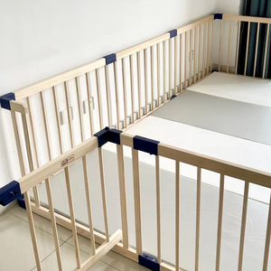 Pieghevole box in legno per bambini bambini recinzione di sicurezza bambino bambino recinzione per la casa pieghevole in legno box con blocco di sicurezza - Product Image 3