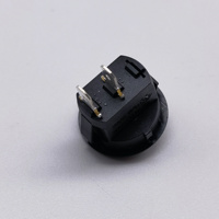 Bonne qualité forme ronde 20mm couleur noire 2 broches interrupteurs à bascule pour la lumière de la lampe