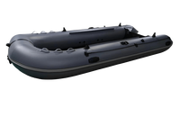 4.5m bateau pneumatique SD450 couleur gris foncé avec PVC 0.9mm