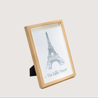 Cadre d'affichage photo rectangulaire bicolore de haute qualité en bois massif couleur naturelle vente en gros écologique