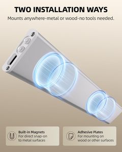 Светодиодный светильник с датчиком движения для установки под шкафом, перезаряжаемый, для витрин, прилавков, шкафов, гардеробов, стеклянных шкафов - Product Image 4