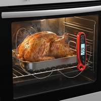 Termometer Dapur Digital Dual Probe Akurat untuk Mengukur Suhu Makanan seperti Kalkun, Daging Sapi, Ayam, BBQ, Panggangan, Smoker, Oven, dan Memanggang