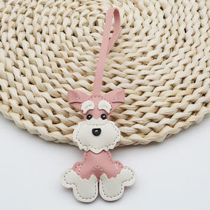 Lusso Pu 3D <span class=keywords><strong>Schnauzer</strong></span> cane in pelle di cane portachiavi Designer in miniatura <span class=keywords><strong>Schnauzer</strong></span> cucciolo di cane borsa Charms portachiavi accessori - Product Image 6
