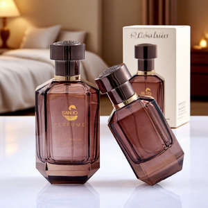 زجاجة عطر زجاجية فريدة بشكل ثماني الزوايا بسعة 30/50/100 مل بسعر الجملة مع صندوق بتصميم مخصص - Product Image 1