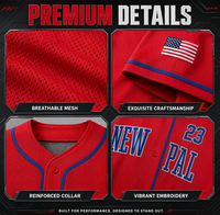Maillots de baseball et ensembles d'équipe personnalisés par sublimation, logo, matière Spandex/Polyester, évacuation de l'humidité, séchage rapide, garantie anti-déchirure