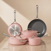 Ensemble de casseroles et poêles en aluminium avec revêtement écologique, ensemble de cuisine pour chef à domicile