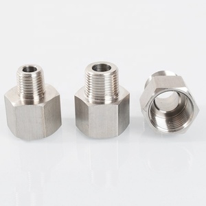 Adaptador de Acero Inoxidable 304 de Fábrica, Piezas Mecanizadas por Torno CNC No Estándar, Conector de Rosca Macho-Hembra - Product Image 4