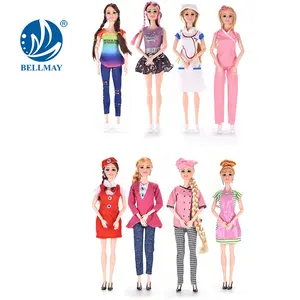Bemay Giocattolo 11.5-inch Misura Barbiee Gomma Professionale di Usura Bambole Con Colori A Spruzzo Per Il Capretto Bambola Giocattolo