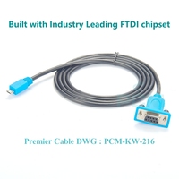 Cable Convertidor de Datos Serie Universal Micro USB Macho a RS232 DB9 Hembra FTDI FT232RL, RS232 a USB Micro, Cable Micro USB RS232