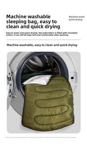 Sac de couchage extérieur détachable à double usage pour adultes Enveloppe en polyester épais imperméable et résistante au froid pour l'automne et l'<span class=keywords><strong>hiver</strong></span> - Product Image 6