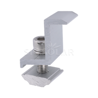 Support de montage de panneau solaire, pince d'extrémité en aluminium, pince pour module PV, pour structure de ferme solaire photovoltaïque sur toiture