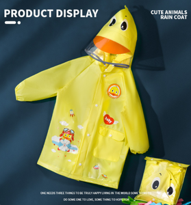 Imperméable pour enfants, poncho <span class=keywords><strong>de</strong></span> <span class=keywords><strong>pluie</strong></span>, chaussures <span class=keywords><strong>de</strong></span> <span class=keywords><strong>pluie</strong></span> pour enfants, personnalisé, mignon, pour adolescents, imperméable, réutilisable, dessin animé - Product Image 4