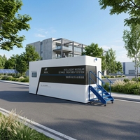 Système de traitement des eaux usées MBBR conteneurisé avec moteur de pompe 2000L/heure 5kW, machine modulaire pour eaux usées pour camp industriel et complexe hôtelier