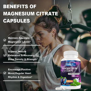 Cápsulas de citrato de magnesio natural puro, suplemento dietético al por mayor, cápsulas de citrato de magnesio para relajación muscular - Product Image 4